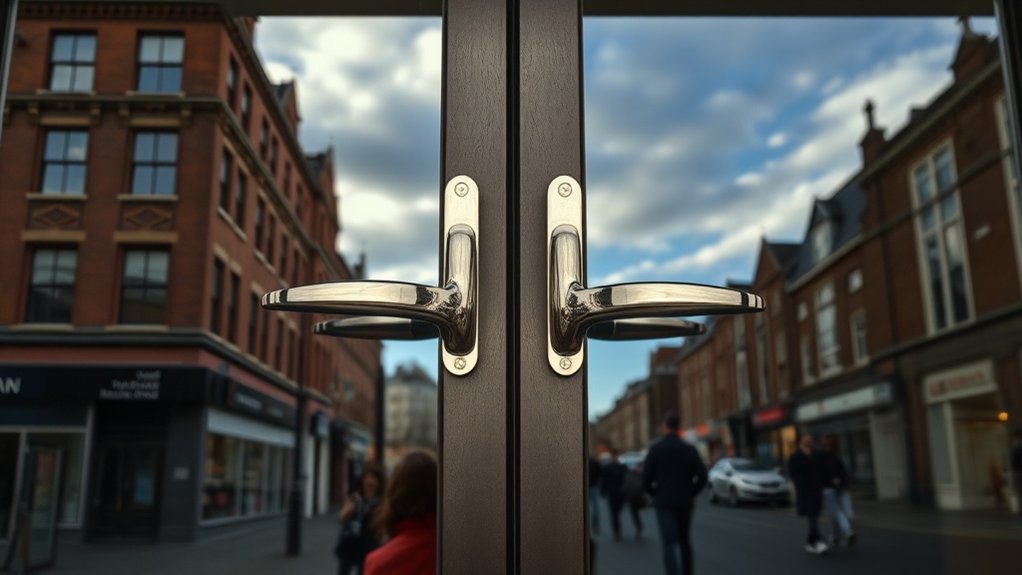 Glass Doors Bell Green