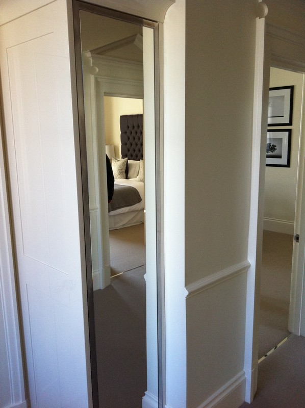 Full-length wardrobe mirror fitted in Sydenham home